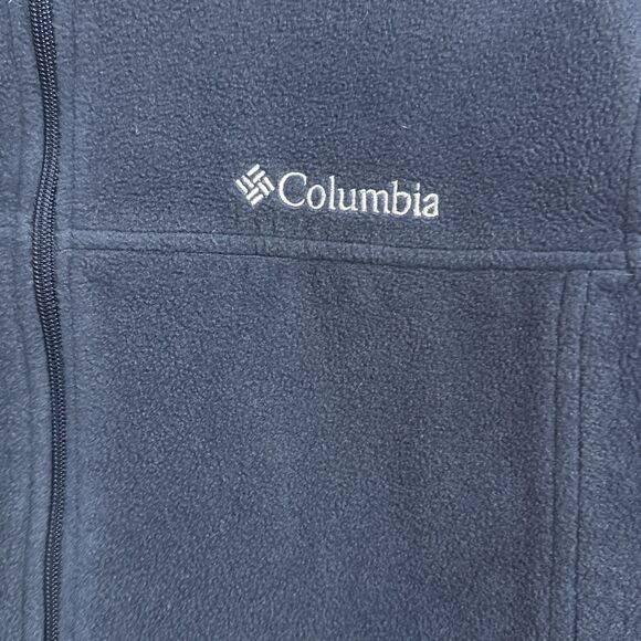 Columbia Steens Mountain Fleece Jacket Mens Blue Full Zip Outdoor Hike Large - Picture 4 of 9